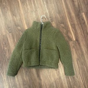 Noisy may green Sherpa jacket